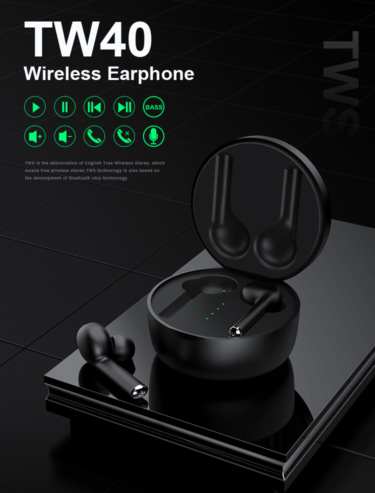 دعم الشركة المصنعة لسماعات الأذن بالجملة و OEM-TW40