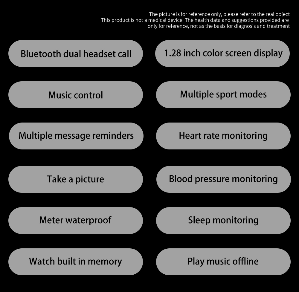 블루투스 이어폰 X6 제조업체 Enle 지원 OEM 및 ODM이 있는 스마트 시계.