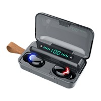 TWS Bluetooth 5.0 fones de ouvido 2200mAh caixa de carregamento sem fio 9D estéreo esportes à prova d'água fones de ouvido com microfone F9
