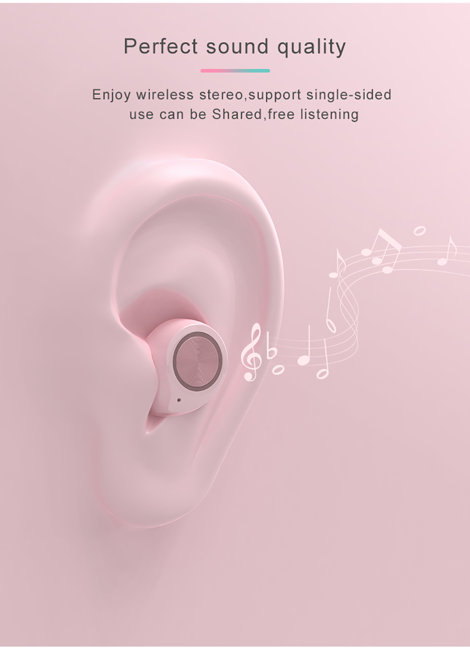 TW60 ميني بلوتوث 5.0 في الأذن سماعة لاسلكية مع ميكروفون بلوتوث المزدوج الرياضة سدادة الأذن