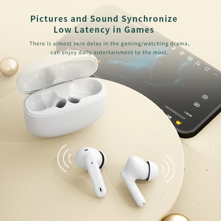 A40 pro TWS ANC fone de ouvido sem fio verdadeiro com cancelamento de ruído ativo fone de ouvido Bluetooth, suporte para carregamento sem fio