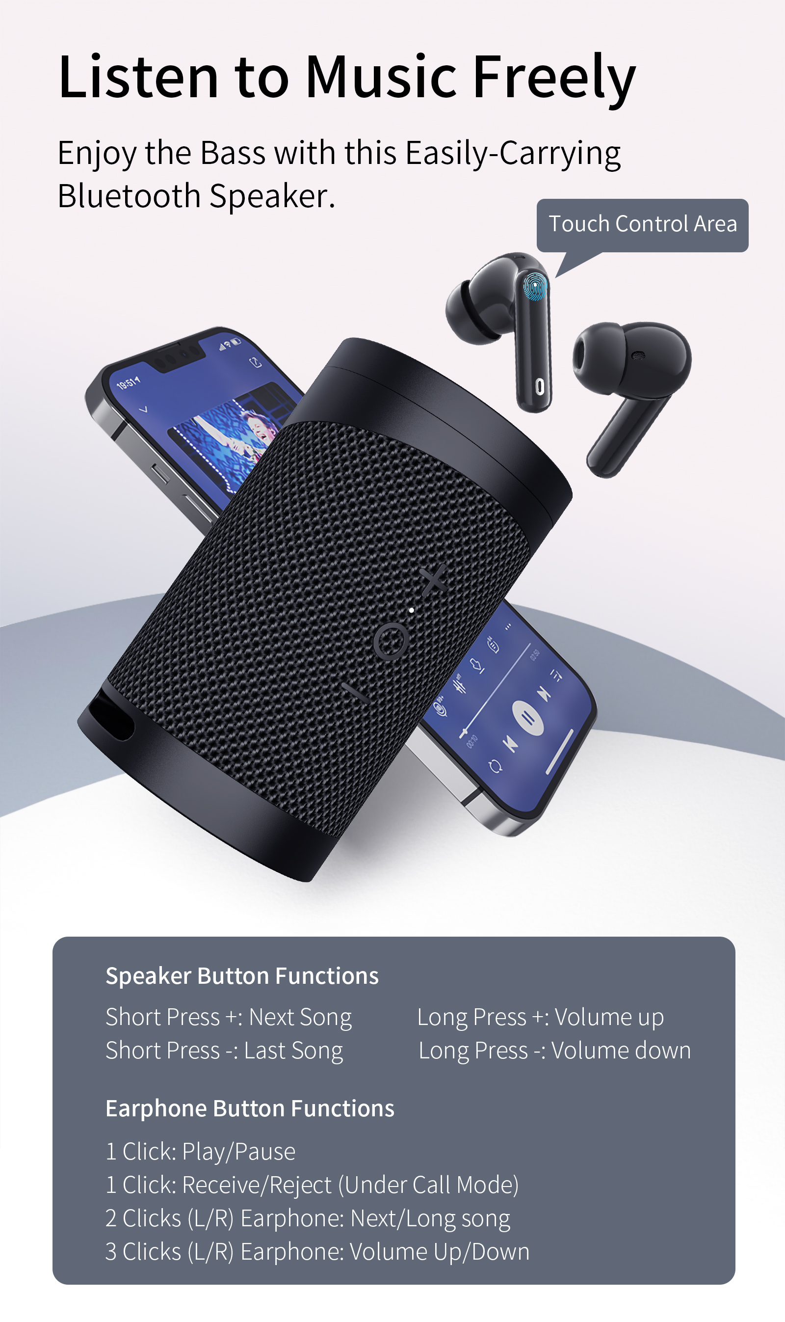 New product B40 2 in 1 earphones and speakers